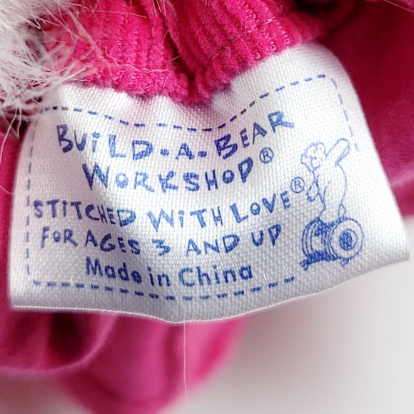 Build A Bear White Bunny Wearing a Skirt & Shirt with Superman Logo on it - Picture 9 of 10